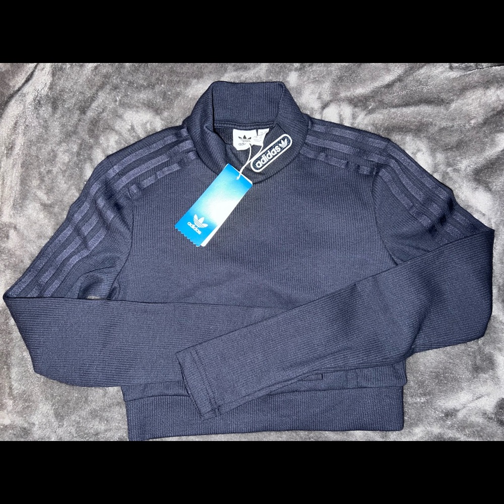 Adidas, women athletic long sleeve crop top